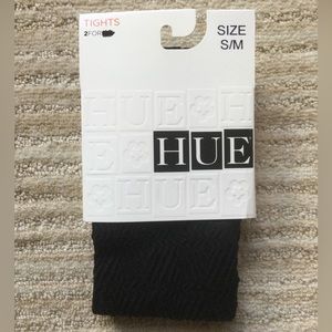 HUE Diamond Textured Tights with Control Top Black Size S | M